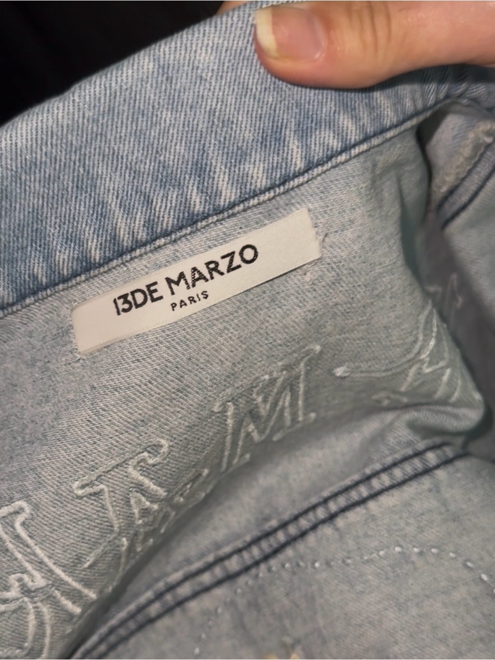 13DE MARZO teddy bear denim jacket - Picture 7 of 12